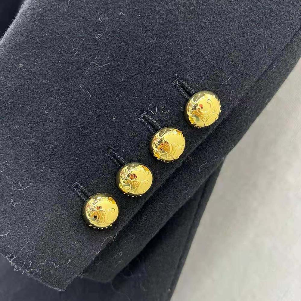 Celine Women Military Coat in Wool Cloth - image 8