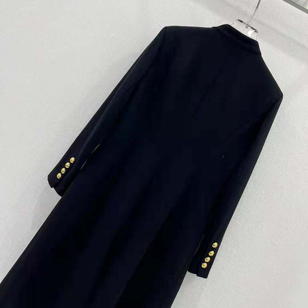 Celine Women Military Coat in Wool Cloth - image 5