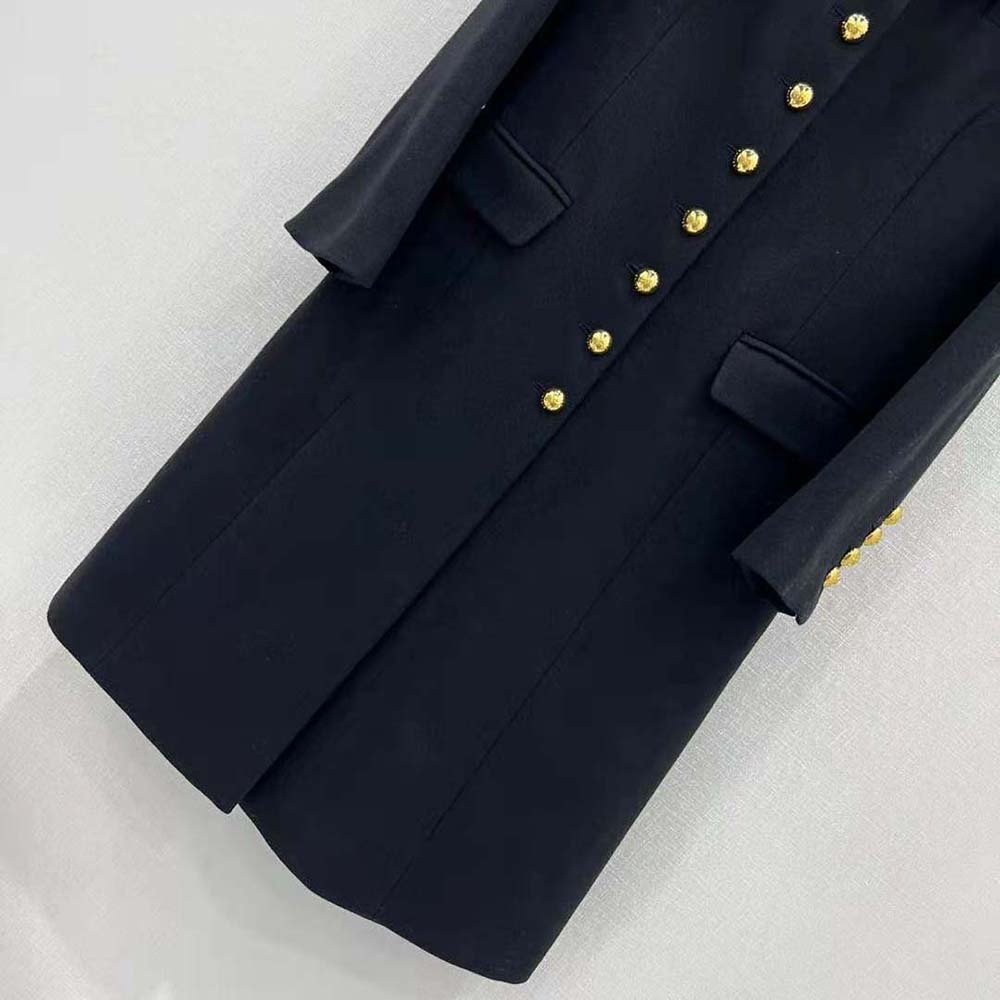 Celine Women Military Coat in Wool Cloth - image 6