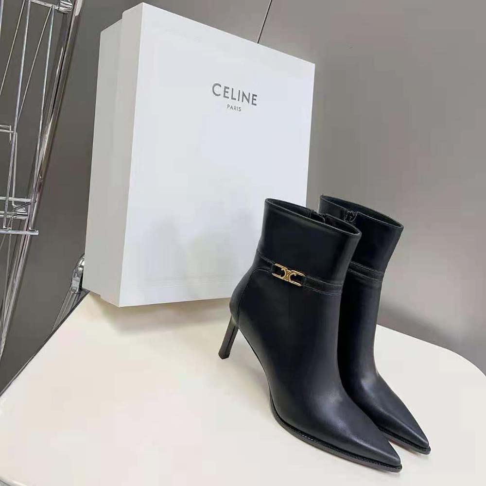 Celine Women Verneuil Ankle Boot with Triomphe in Calfskin - image 4