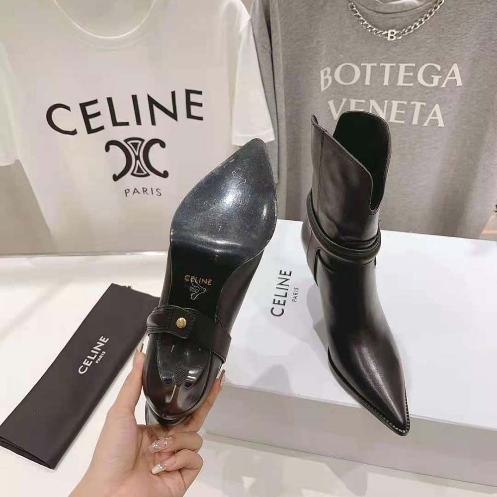 Celine Women Verneuil Triomphe Harness Low Boot in Calfskin - image 10