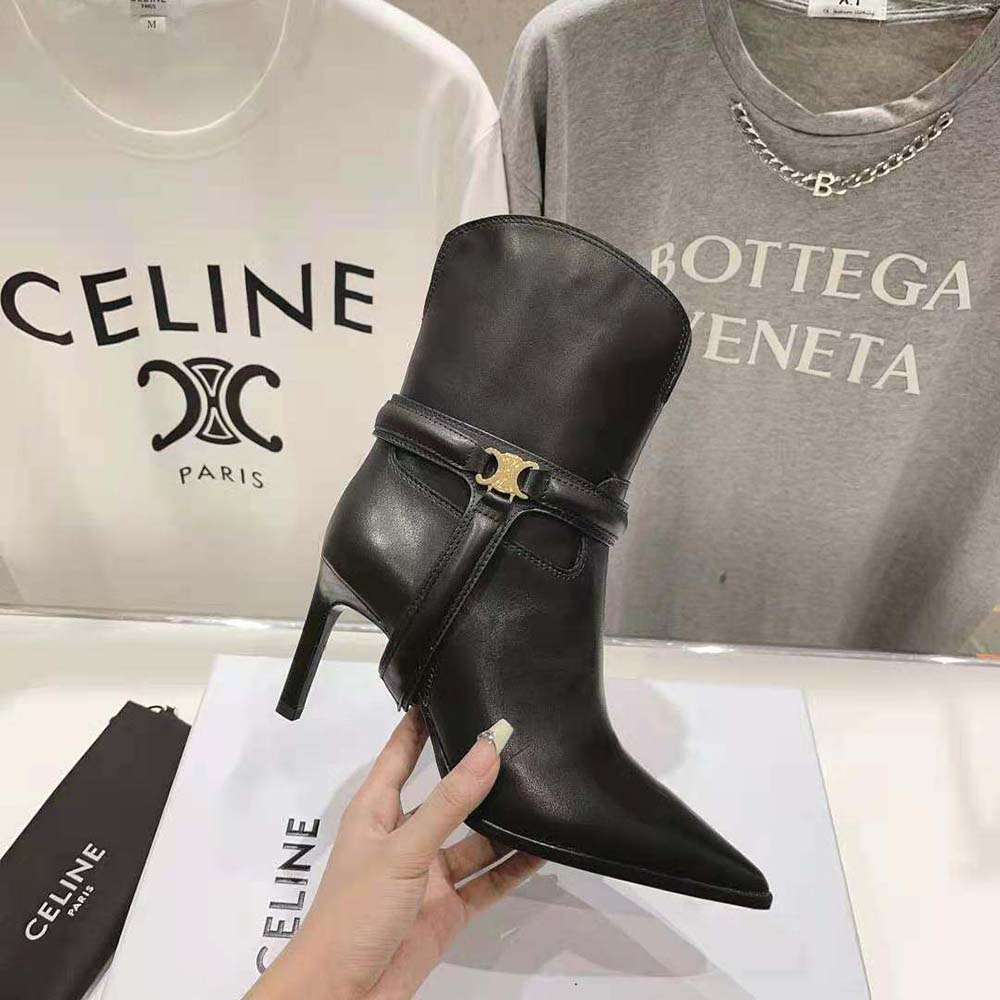 Celine Women Verneuil Triomphe Harness Low Boot in Calfskin - image 6