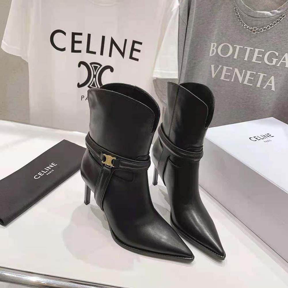 Celine Women Verneuil Triomphe Harness Low Boot in Calfskin - image 5