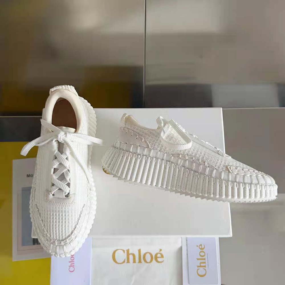 Chloe Unisex Nama Sneaker-White - image 6