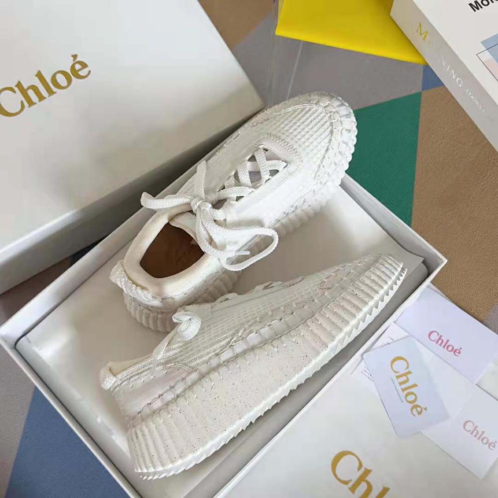 Chloe Unisex Nama Sneaker-White - image 8