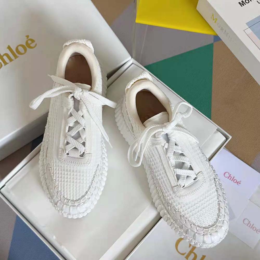 Chloe Unisex Nama Sneaker-White - image 4