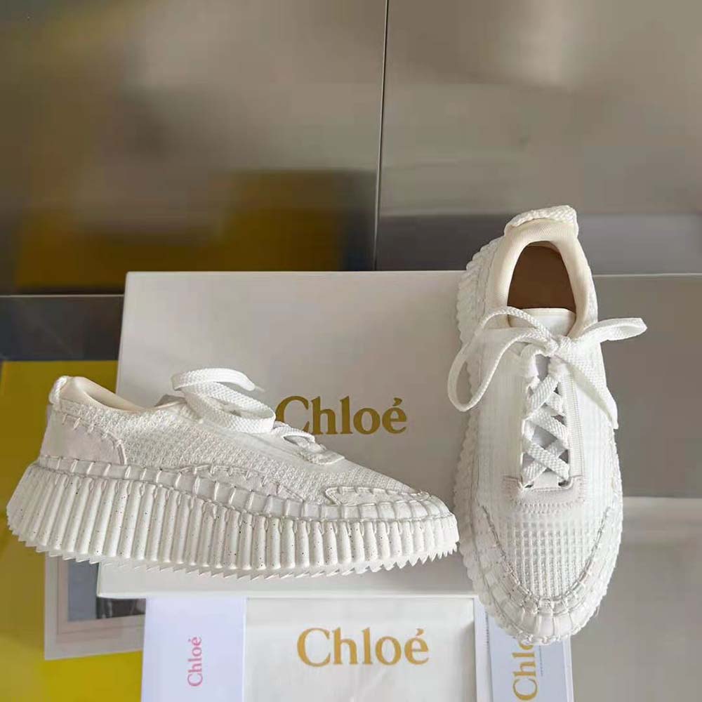 Chloe Unisex Nama Sneaker-White - image 5