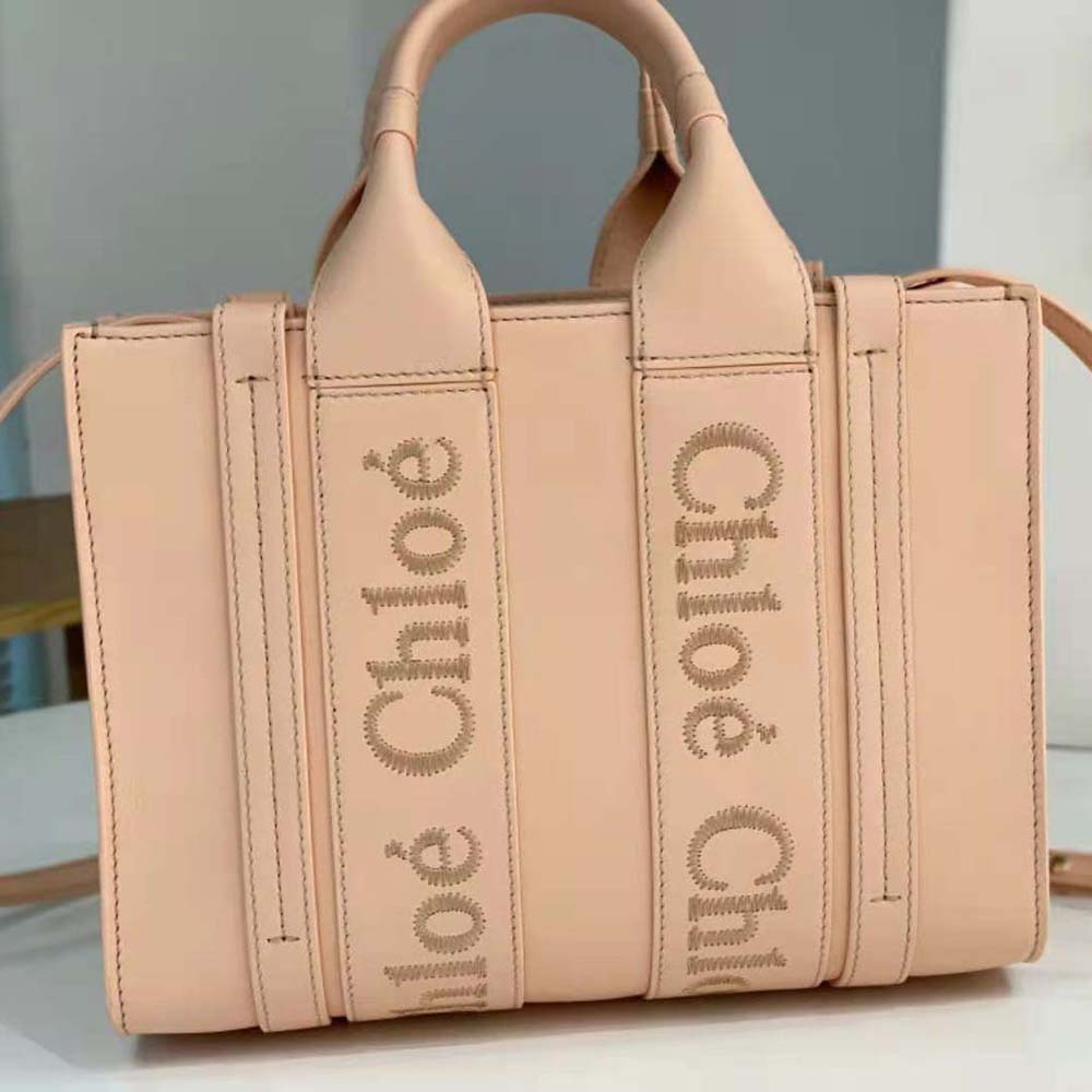 Chloe Women Mini Woody Tote Bag-Pink - image 4