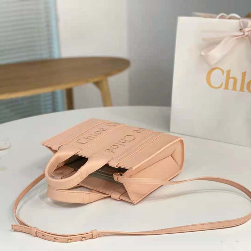 Chloe Women Mini Woody Tote Bag-Pink - image 5