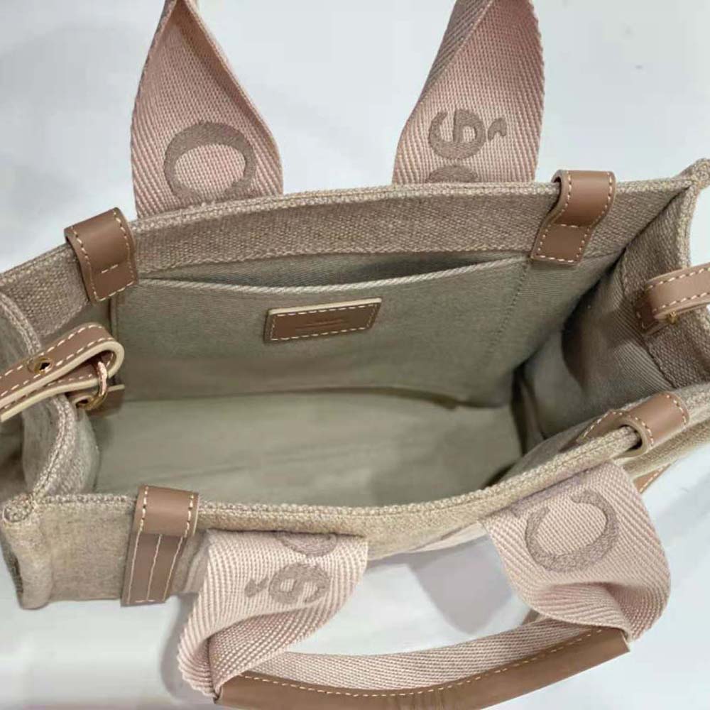 Chloe Women Small Woody Tote Bag-Beige - image 10