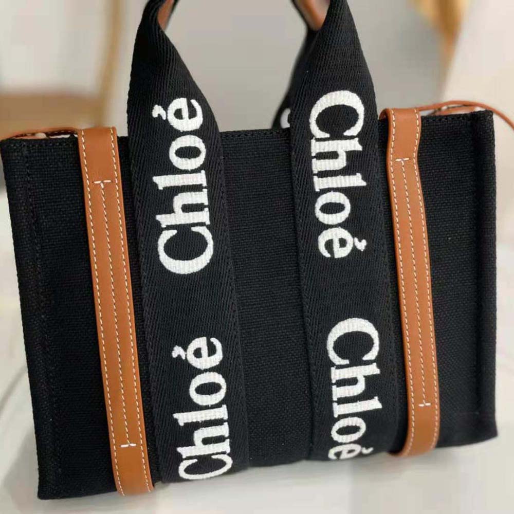 Chloe Women Small Woody Tote Bag-Black - image 4