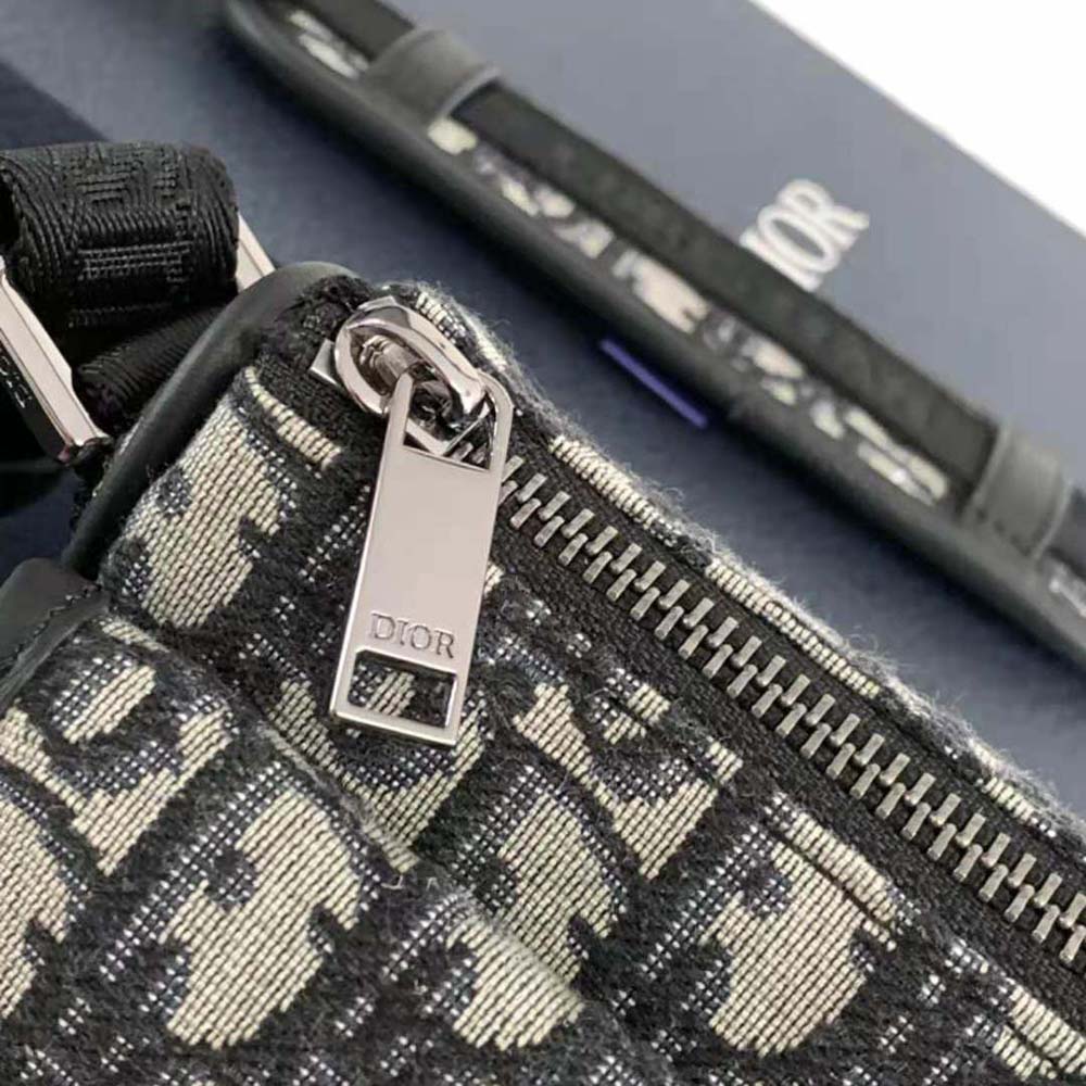 Dior Men 8 Mini Bag with Strap Beige and Black Dior Oblique Jacquard - image 8