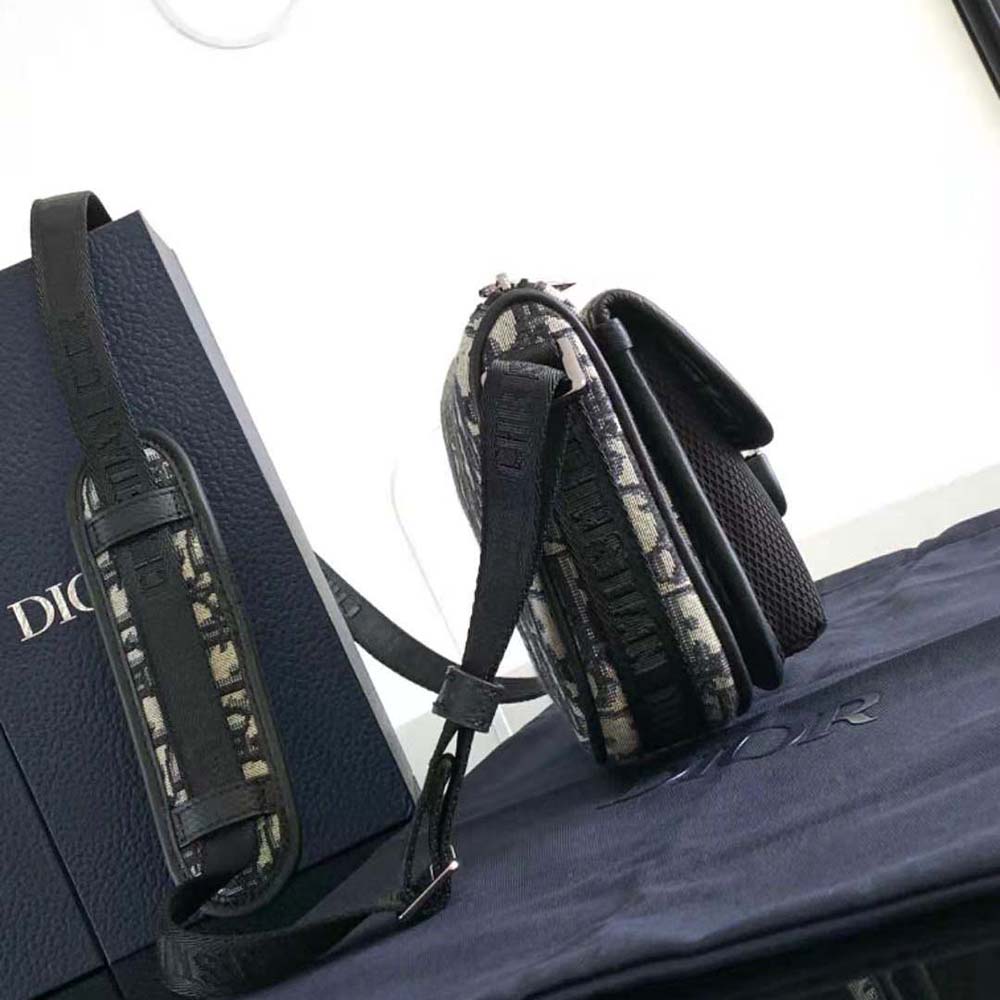 Dior Men 8 Mini Bag with Strap Beige and Black Dior Oblique Jacquard - image 6