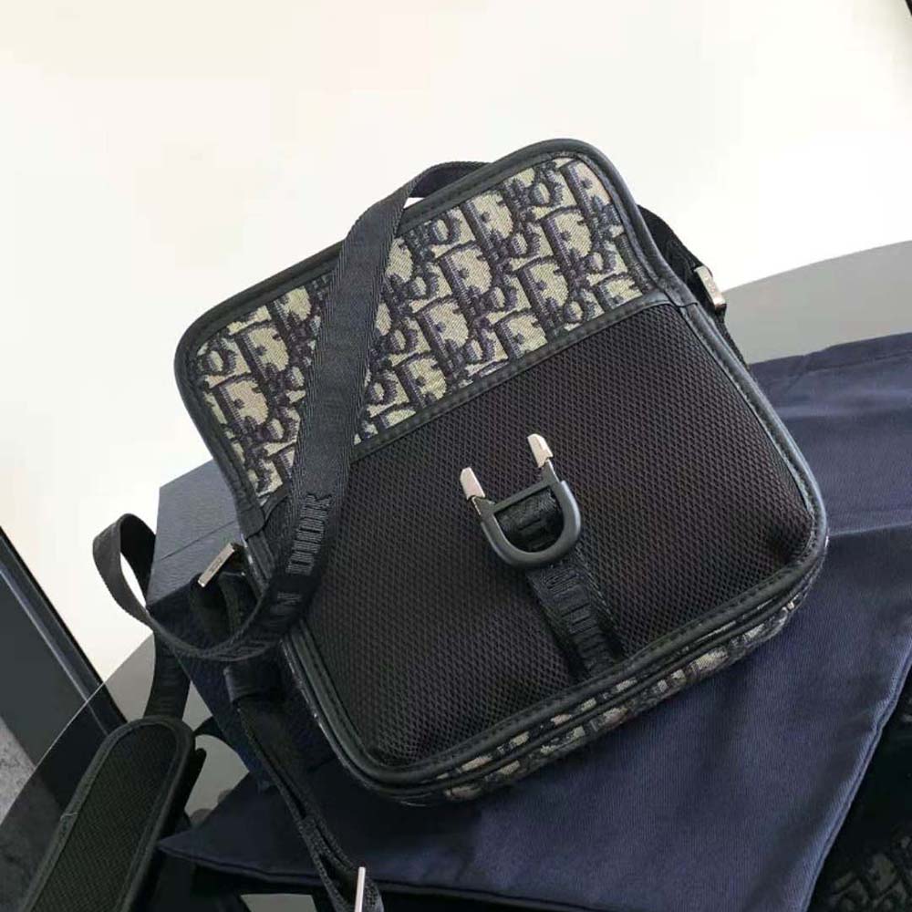 Dior Men 8 Mini Bag with Strap Beige and Black Dior Oblique Jacquard - image 4