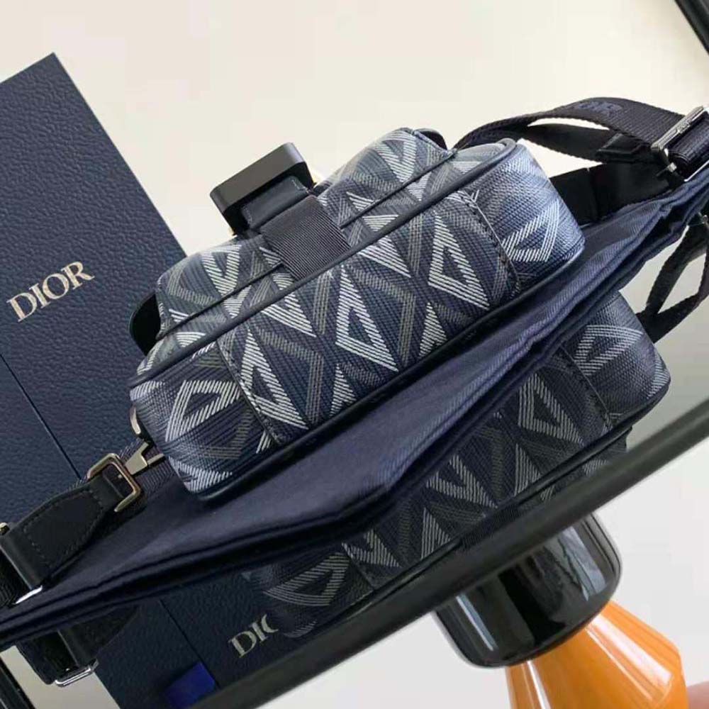 Dior Men Mini Dior Hit the Road Bag Navy Blue CD Diamond Canvas - image 6