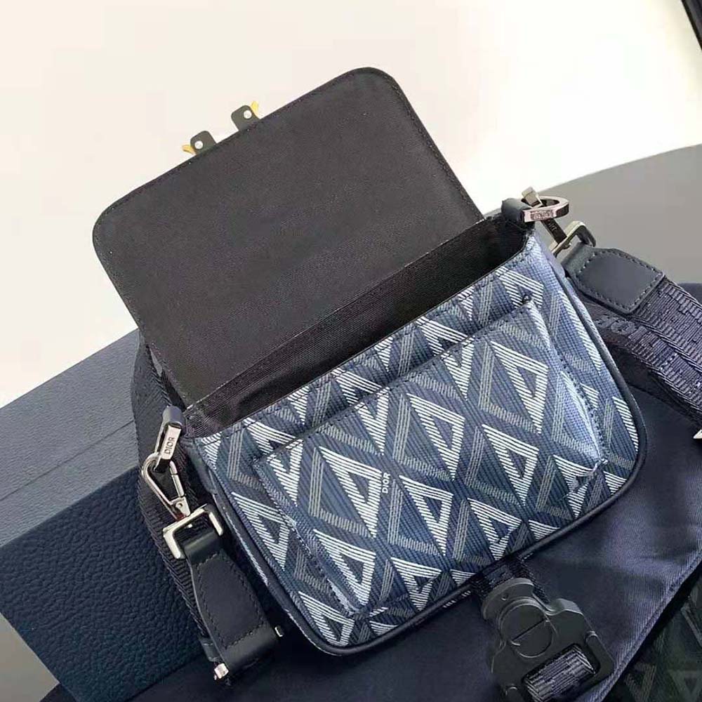 Dior Men Mini Dior Hit the Road Bag Navy Blue CD Diamond Canvas - image 5