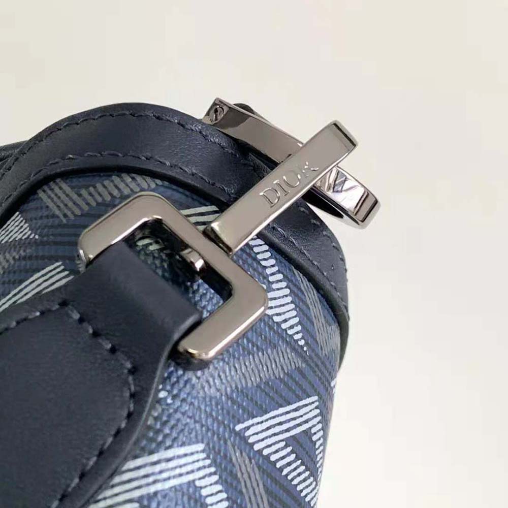 Dior Men Mini Dior Hit the Road Bag Navy Blue CD Diamond Canvas - image 9