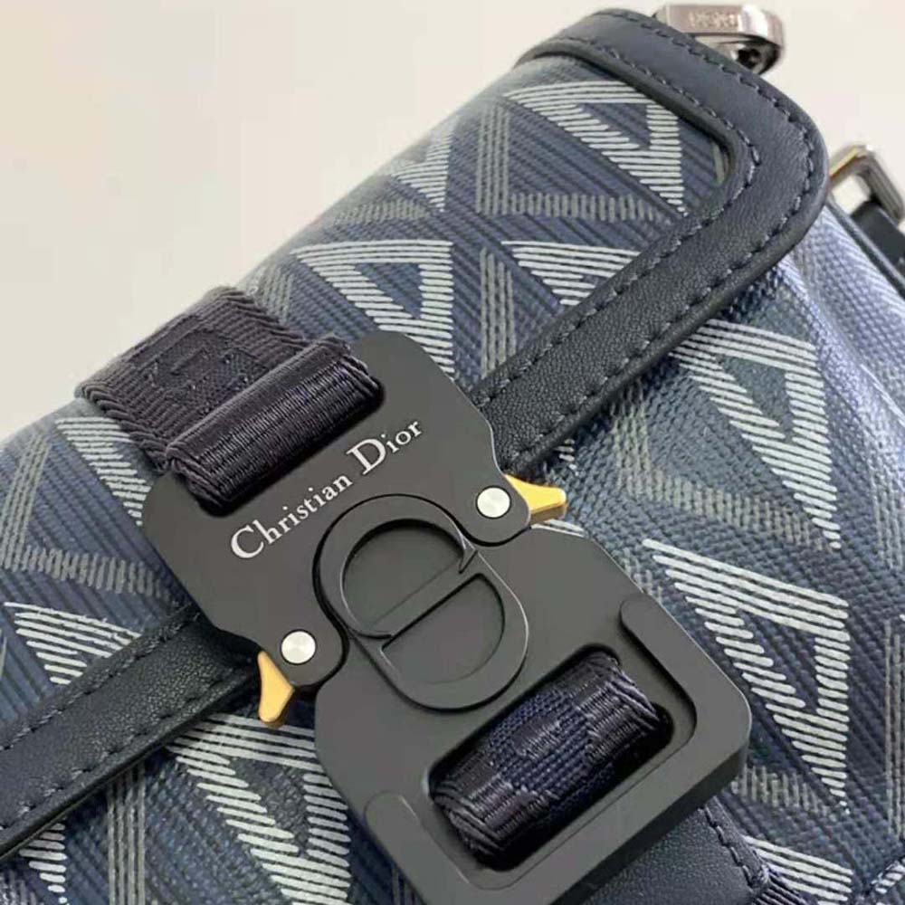 Dior Men Mini Dior Hit the Road Bag Navy Blue CD Diamond Canvas - image 8