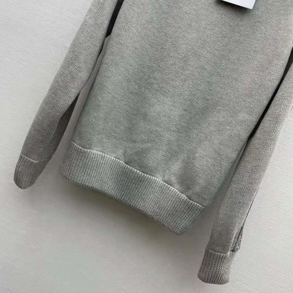Dior Men Sweater with Dior Oblique Inserts Gray Cotton Jersey - image 6