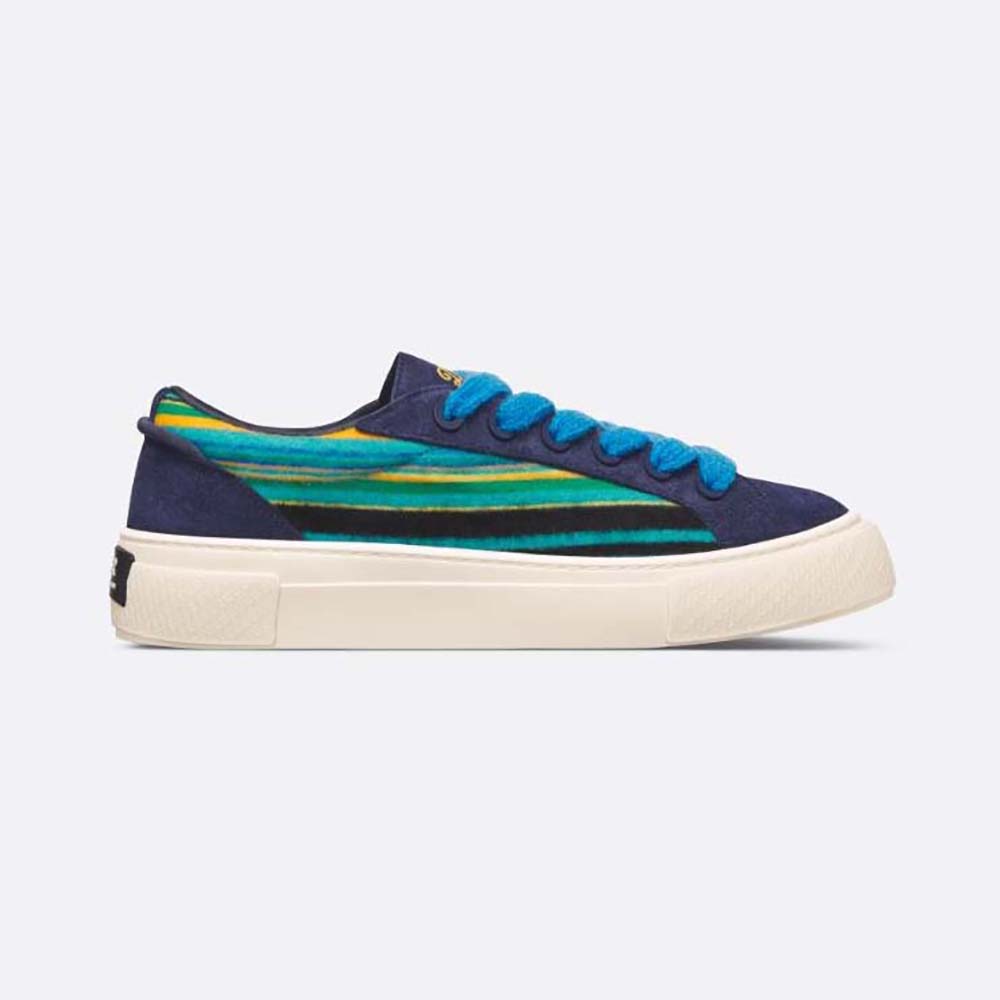 Side view of Dior Men Tears B33 Sneaker Limited Edition Blue