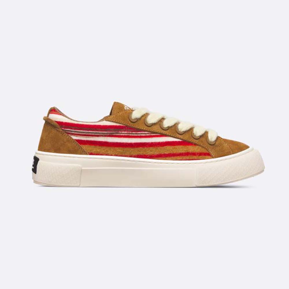 Side view of Dior Men Tears B33 Sneaker – Limited and Numbered Edition-Red
