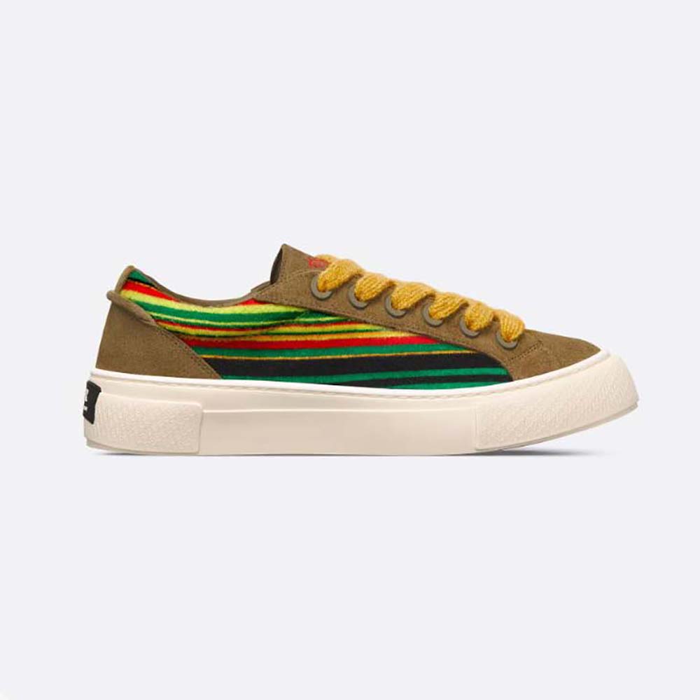 Side view of Dior Men Tears B33 Sneaker limited yellow edition