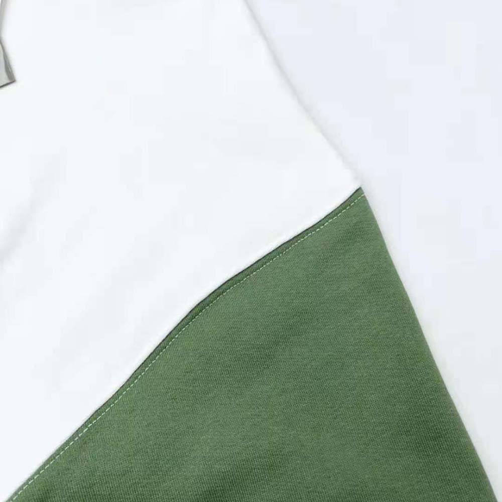 Dior Men Tears Oversized Hooded Sweatshirt White and Green Cotton Fleece - image 7