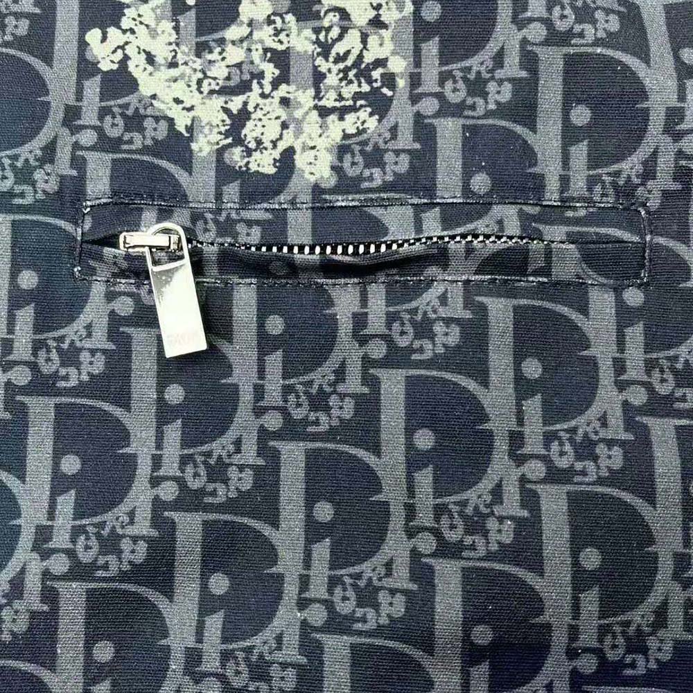 Dior Men Tears Zipped Blouson Blue Cotton Denim - image 7