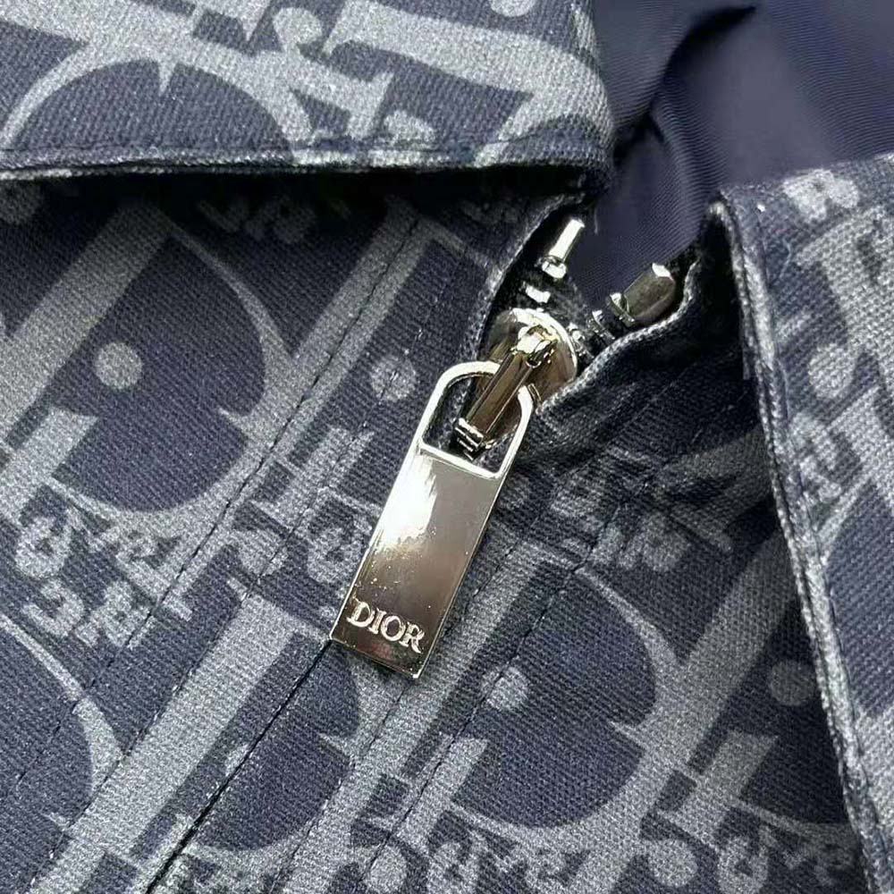 Dior Men Tears Zipped Blouson Blue Cotton Denim - image 6