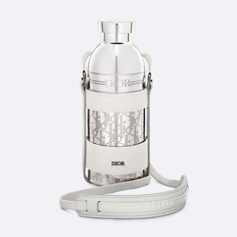 Front view of Dior Unisex Aqua Bottle with shoulder strap