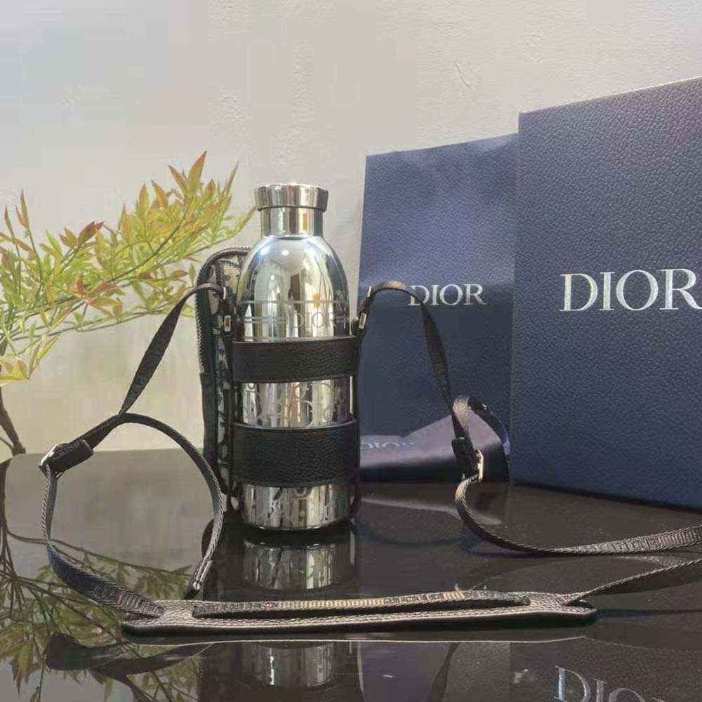 Close-up of Dior Oblique stainless steel hardware detail