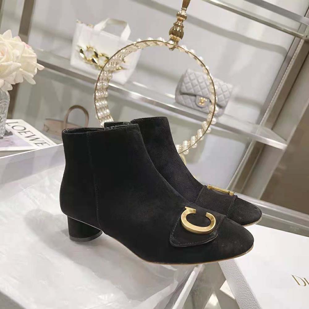 Dior Women C’est Dior Heeled Ankle Boot Black Suede Calfskin - image 4