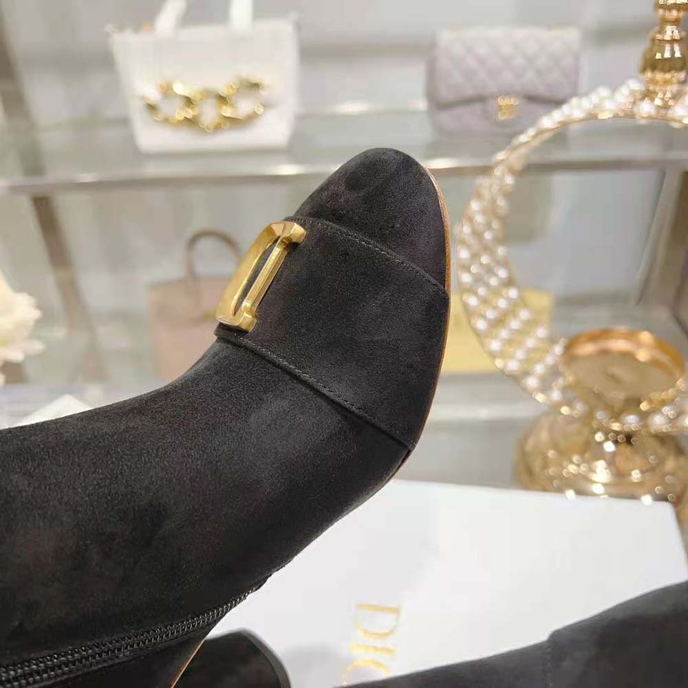 Dior Women C’est Dior Heeled Ankle Boot Suede Calfskin-Black - image 7