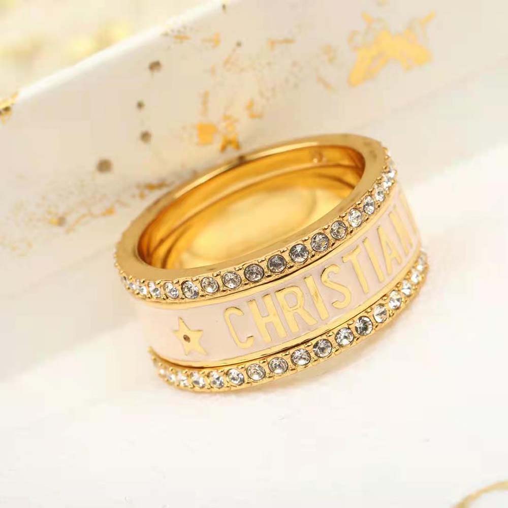 Dior Women Code Ring Set Pink-Finish Metal, Pink Crystals and Placid Blue Lacquer - image 7