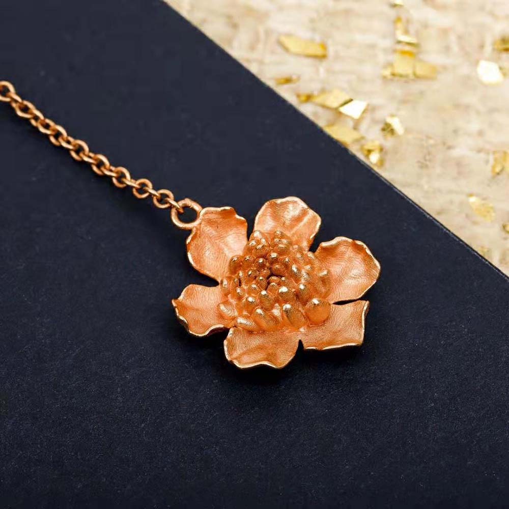 Dior Women D-Millefiori Necklace Matte Pink-Finish Metal and White Resin Pearls - image 6