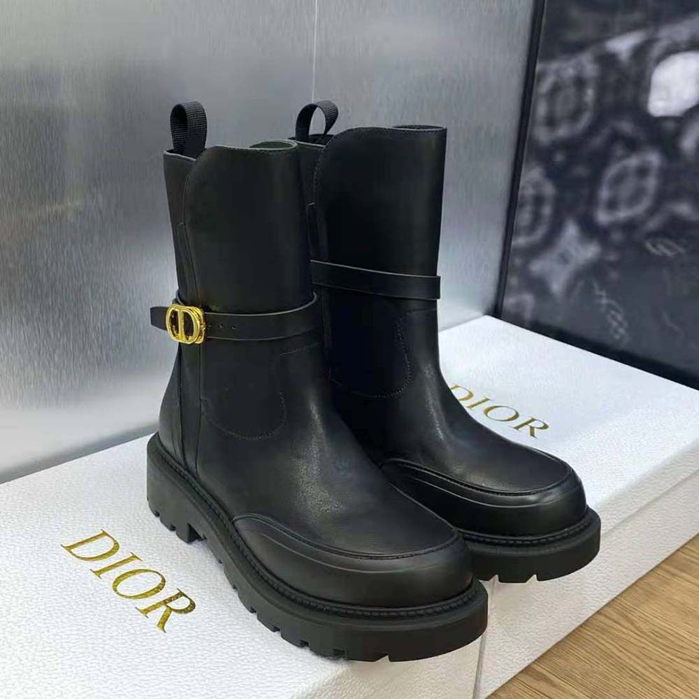 Dior Women Empreinte Ankle Boot Black Calfskin and Rubber - image 5