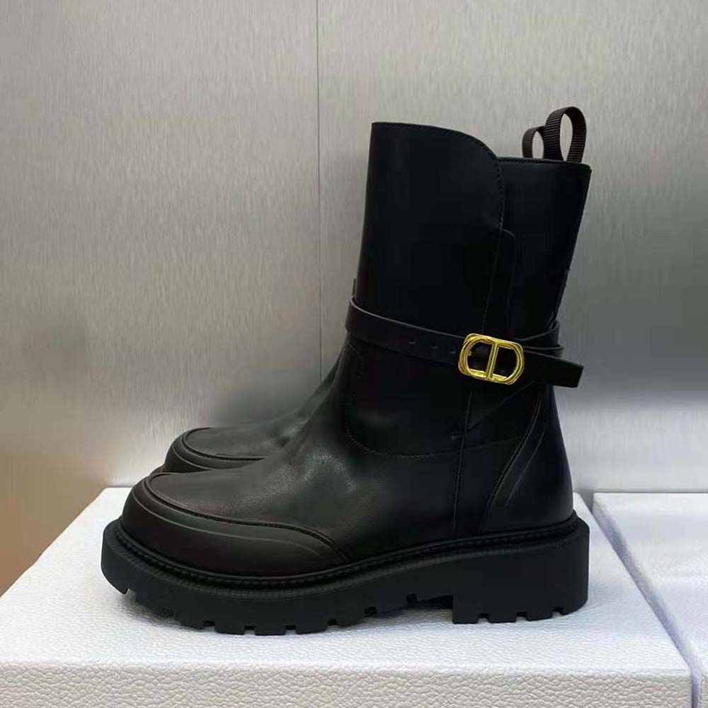 Dior Women Empreinte Ankle Boot Black Calfskin and Rubber - image 4