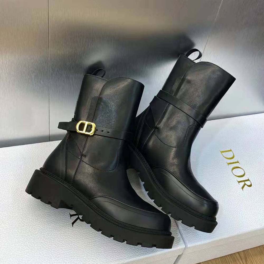 Dior Women Empreinte Ankle Boot Black Calfskin and Rubber - image 7