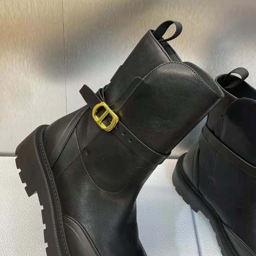 Dior Women Empreinte Ankle Boot Black Calfskin and Rubber - image 9