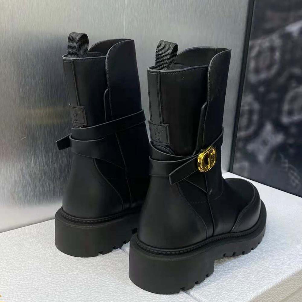 Dior Women Empreinte Ankle Boot Black Calfskin and Rubber - image 8