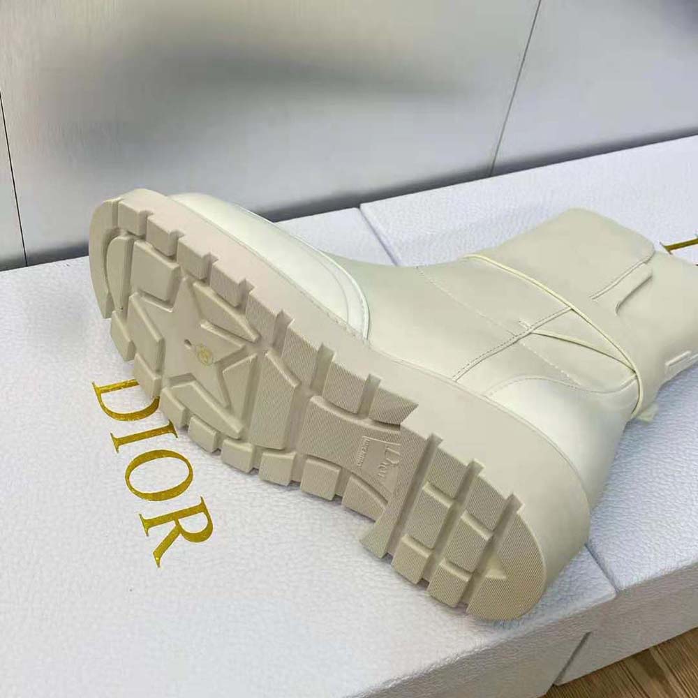 Dior Women Empreinte Ankle Boot White Calfskin and Rubber - image 10