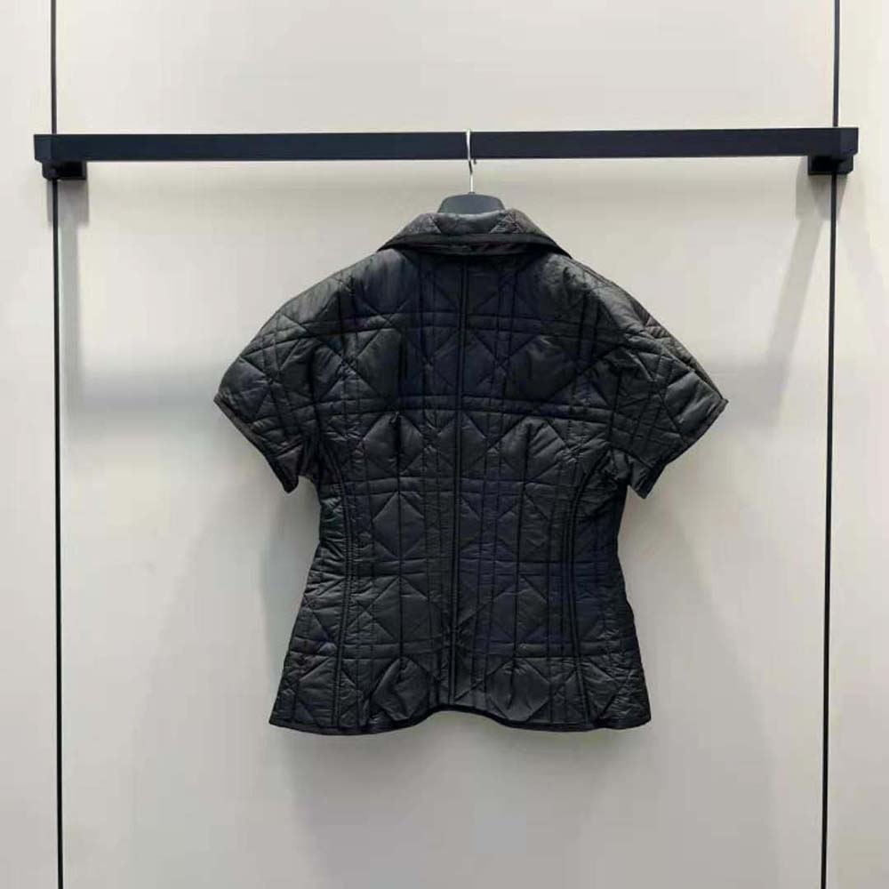 Side profile highlighting fitted silhouette of Dior Women Fitted Jacket