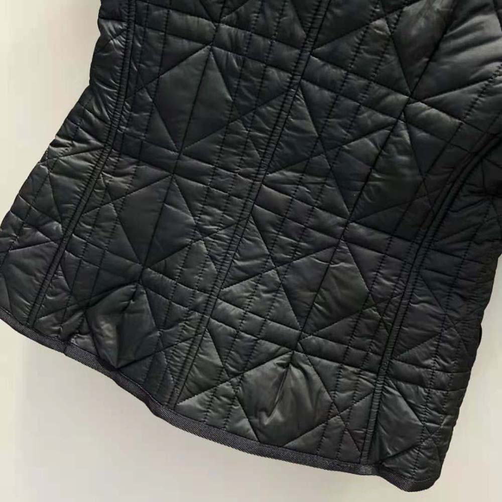 Dior Women Fitted Jacket with Puff Sleeves Black Cloqué-Effect Technical Jacquard - image 7