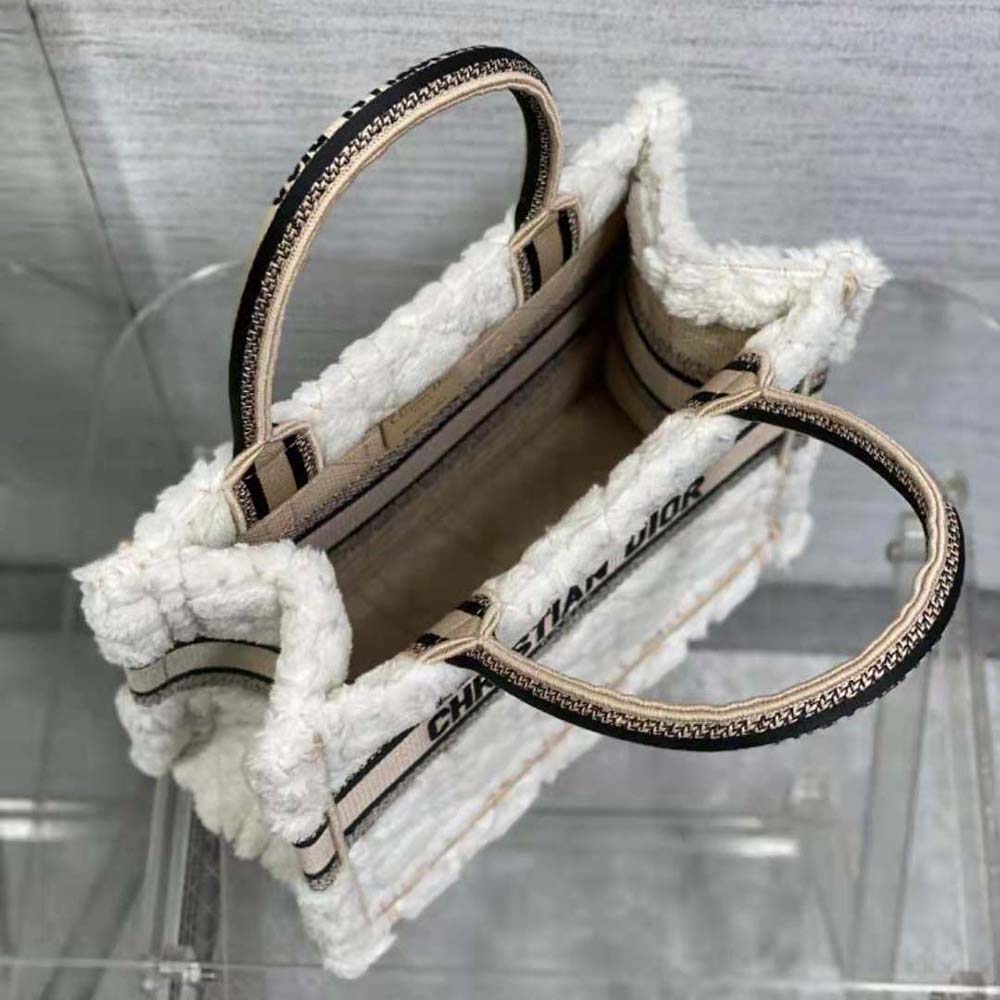 Dior Women Medium Dior Book Tote Ice Cannage Shearling - image 6