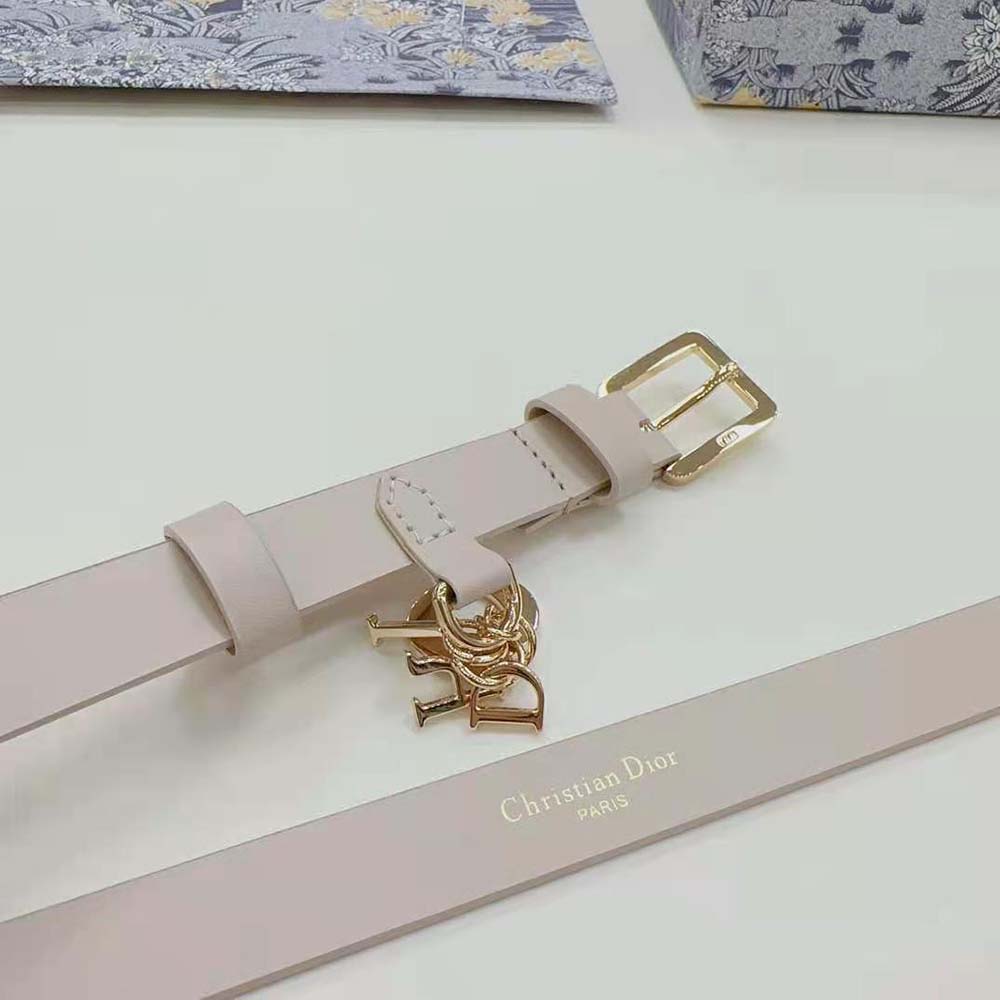 Dior Women Miss Dior Belt White Smooth Calfskin 20 MM - image 9
