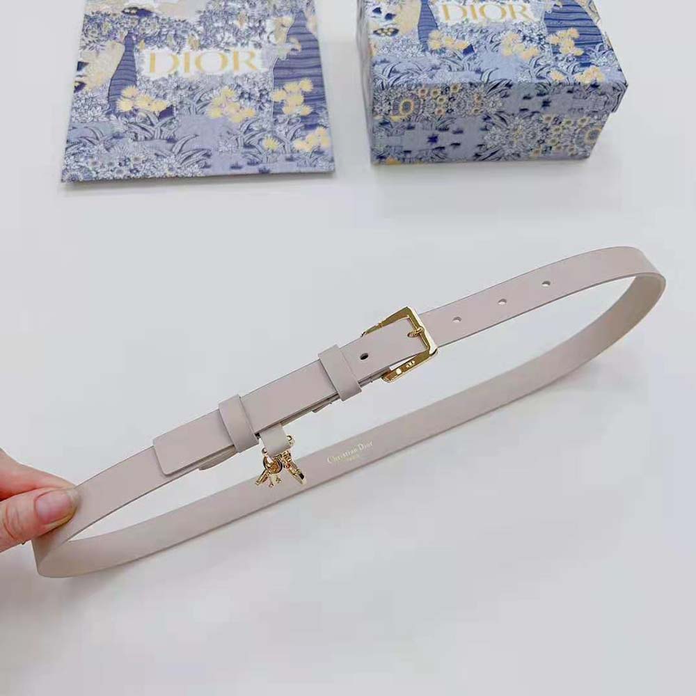 Dior Women Miss Dior Belt White Smooth Calfskin 20 MM - image 7