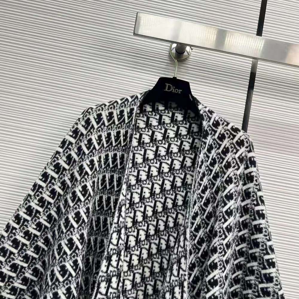 Dior Women Oblique Poncho Navy Blue Cashmere - image 4