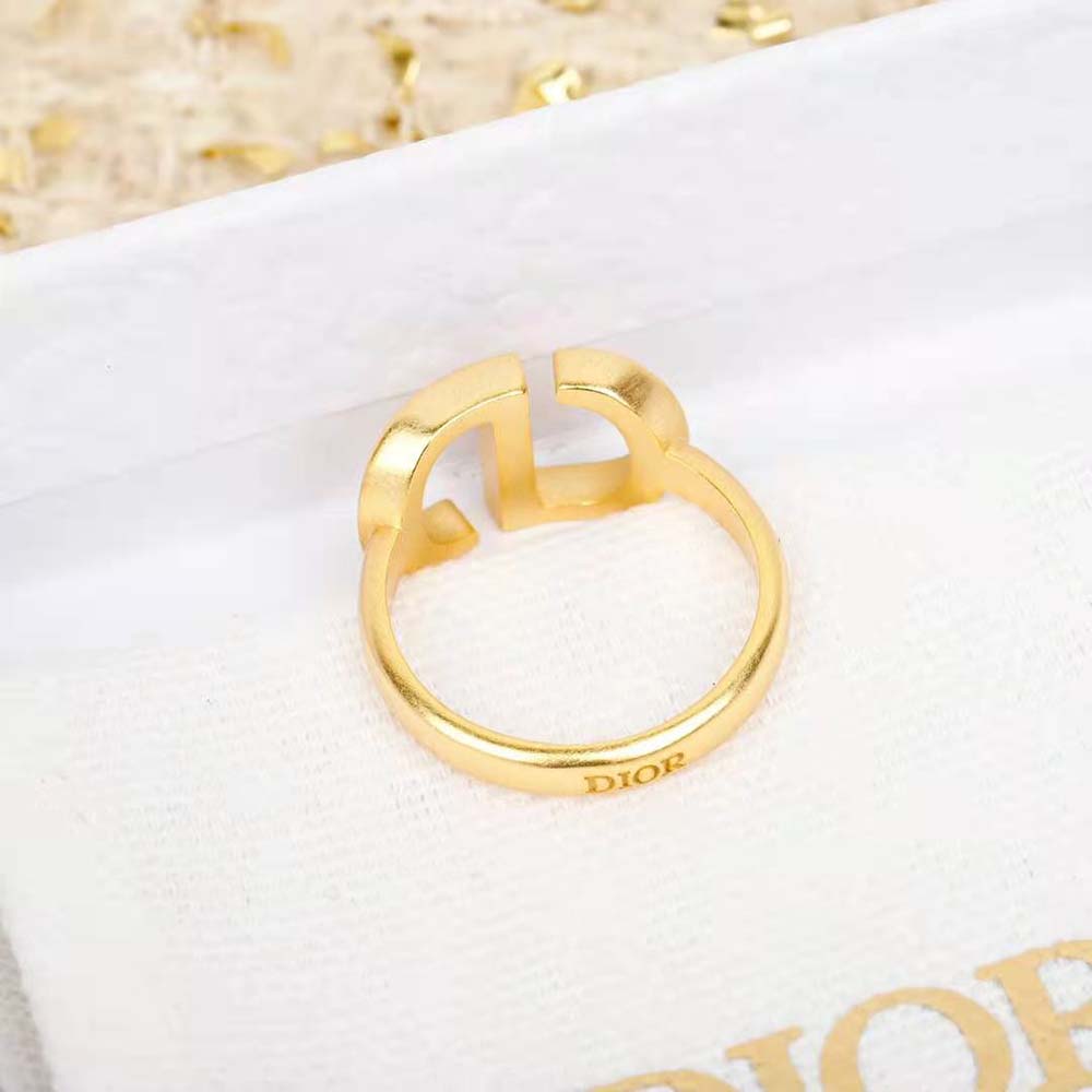 Dior Women Petit CD Ring Gold-Finish Metal and Black Lacquer - image 6