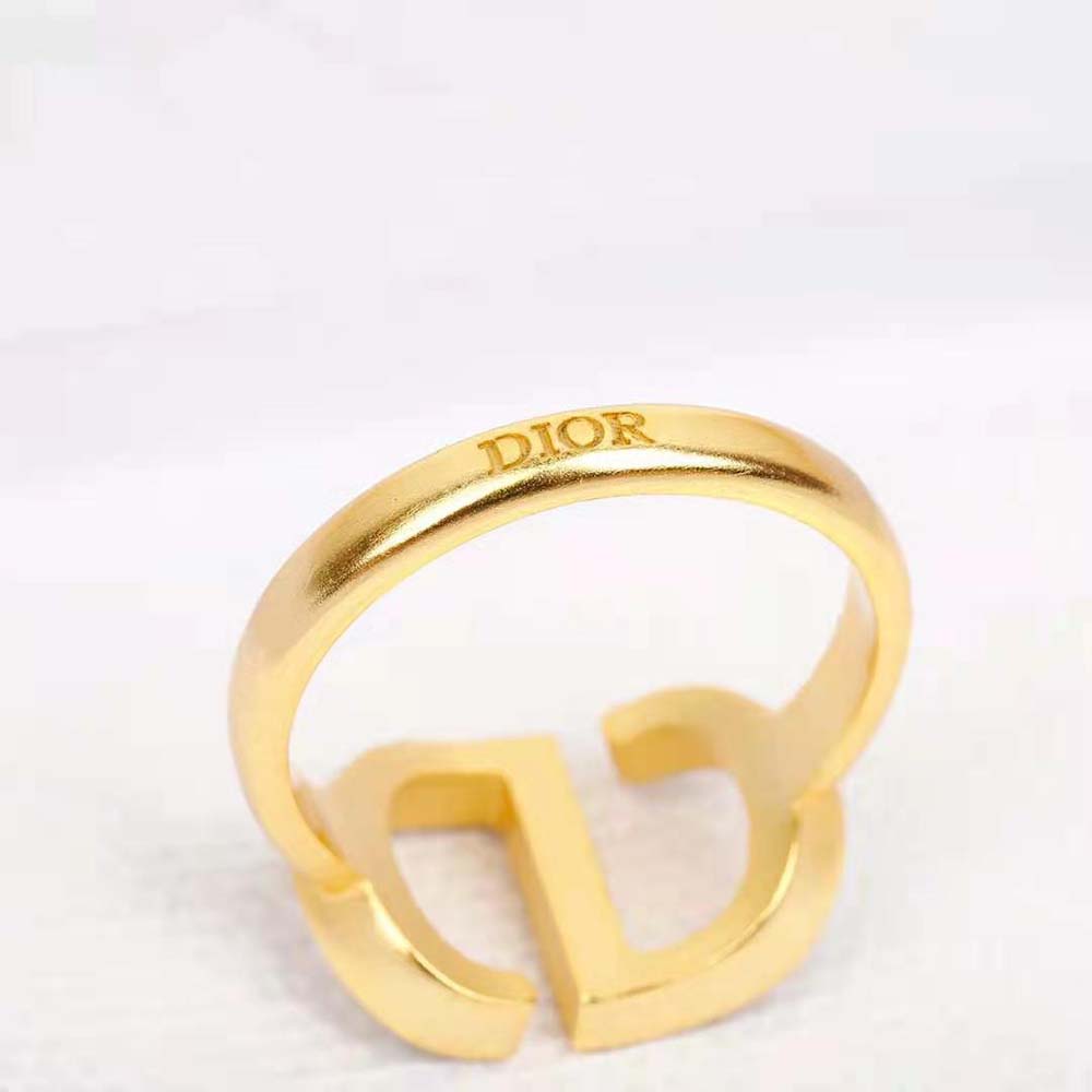 Dior Women Petit CD Ring Gold-Finish Metal and Black Lacquer - image 7