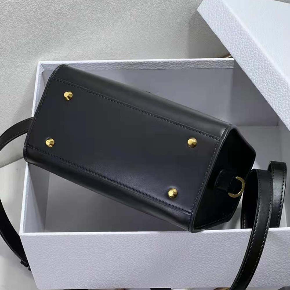 Dior Women Small Boston Bag Black Box Calfskin - image 7